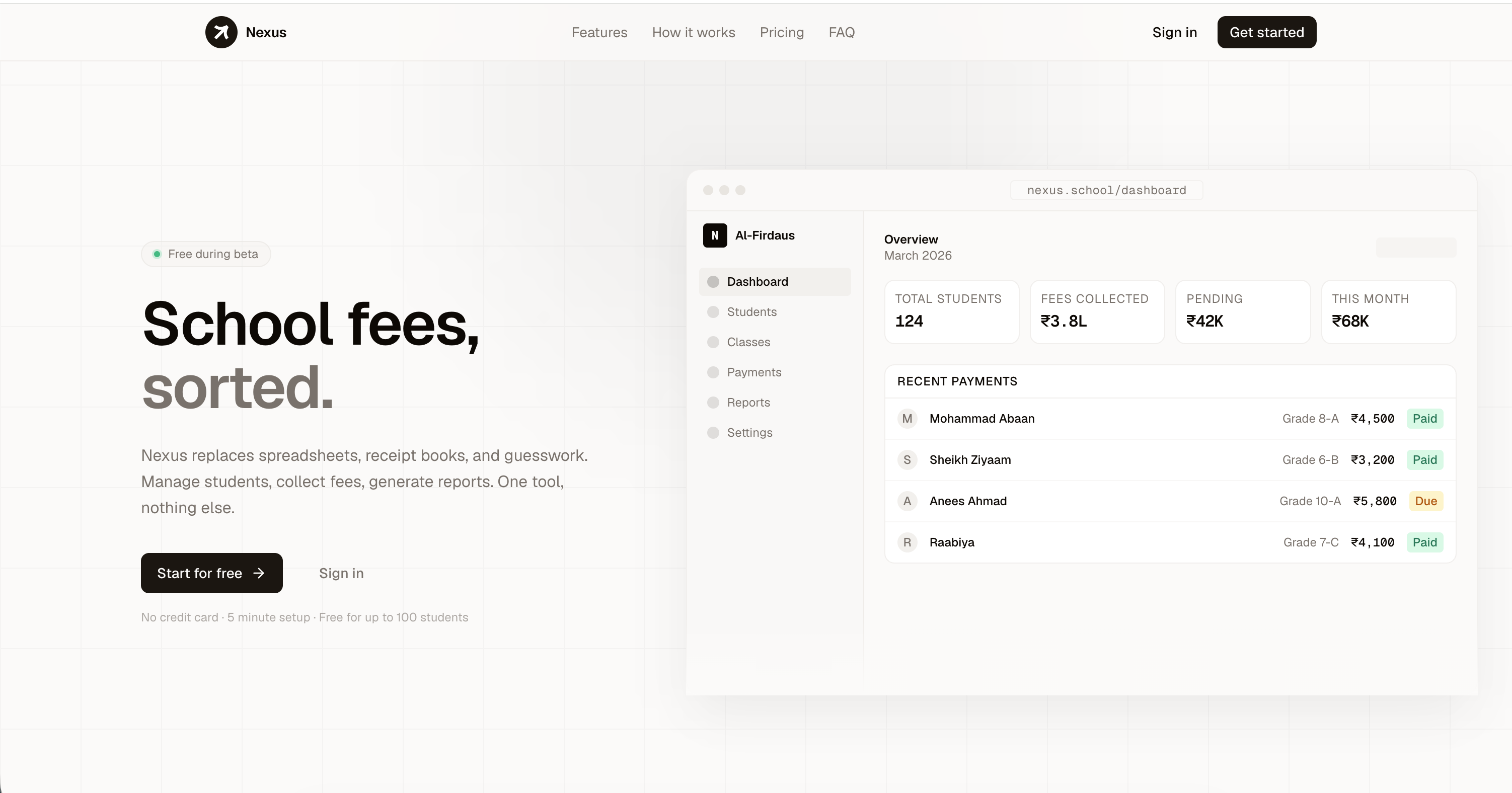 Nexus — School Fee Management Platform